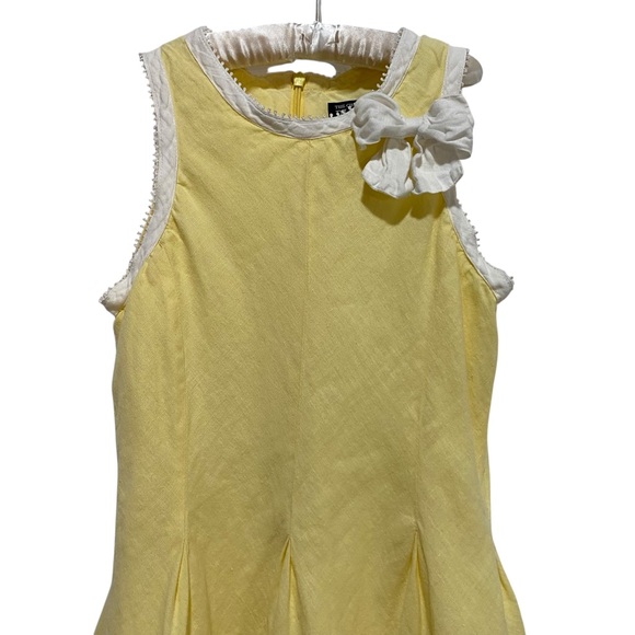 THE CHILDREN’S PLACE Dress Linen Yellow Size 10 Sleeveless Sundress Lined - Picture 3 of 14
